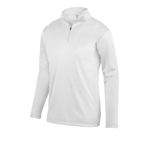 [FOLQFFWH-AS-LOGO1] Decker Men's FlexFleece 1/4 Zip (Adult S, White, Logo 1)